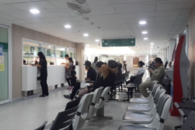 busy hospital waiting room