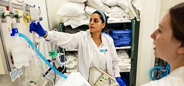 nurse with patient representing the online nursing programs at CSU online